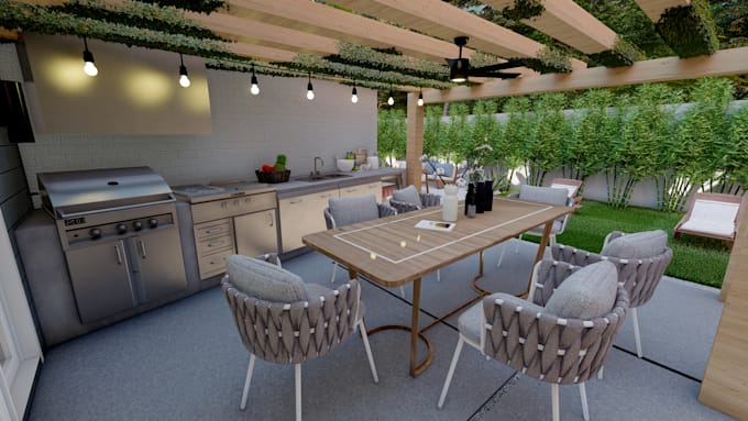 design landscape, backyard, patio, garden