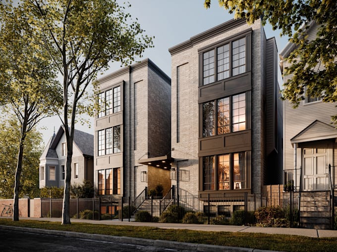 create photorealistic exterior renders for real estate and architects