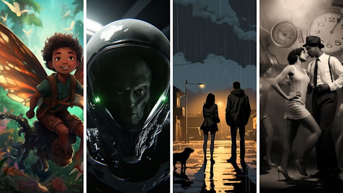 use midjourney to create detailed concept art, illustrations and characters