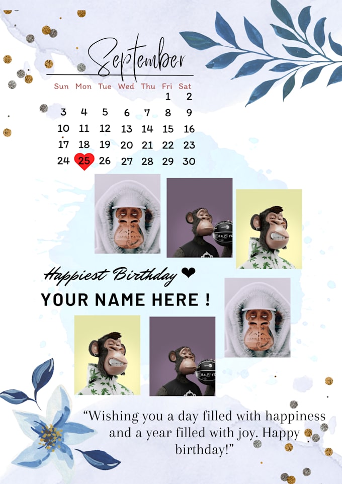 make customisable templates for birthday, wedding, events
