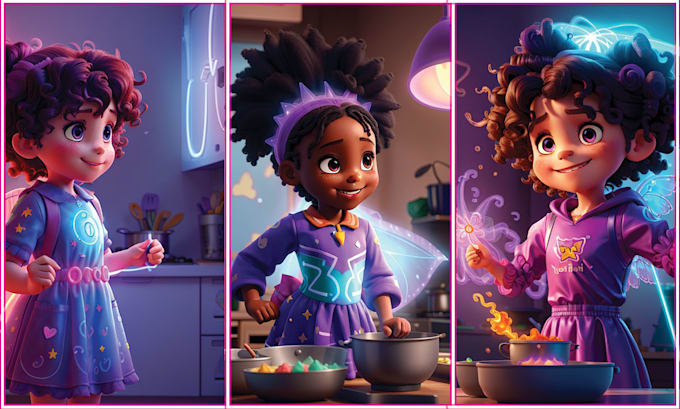 do children story book illustration