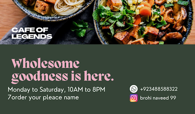 make a professional food poster for your food restaurant