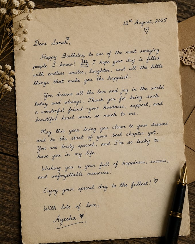 handwrite your notes, letters, and personal messages