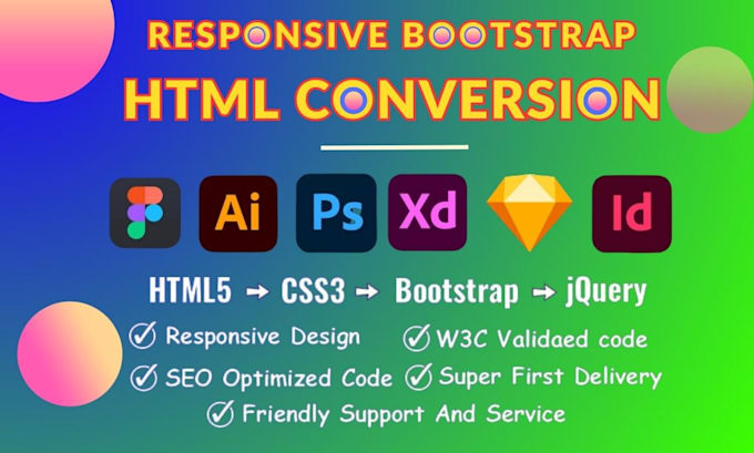 Convert figma to html psd to html xd to html and bootstrap by Delwar ...