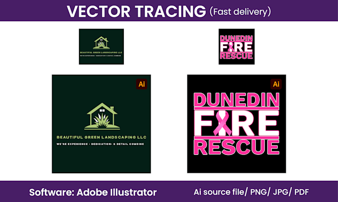 do vector tracing or convert raster to vector