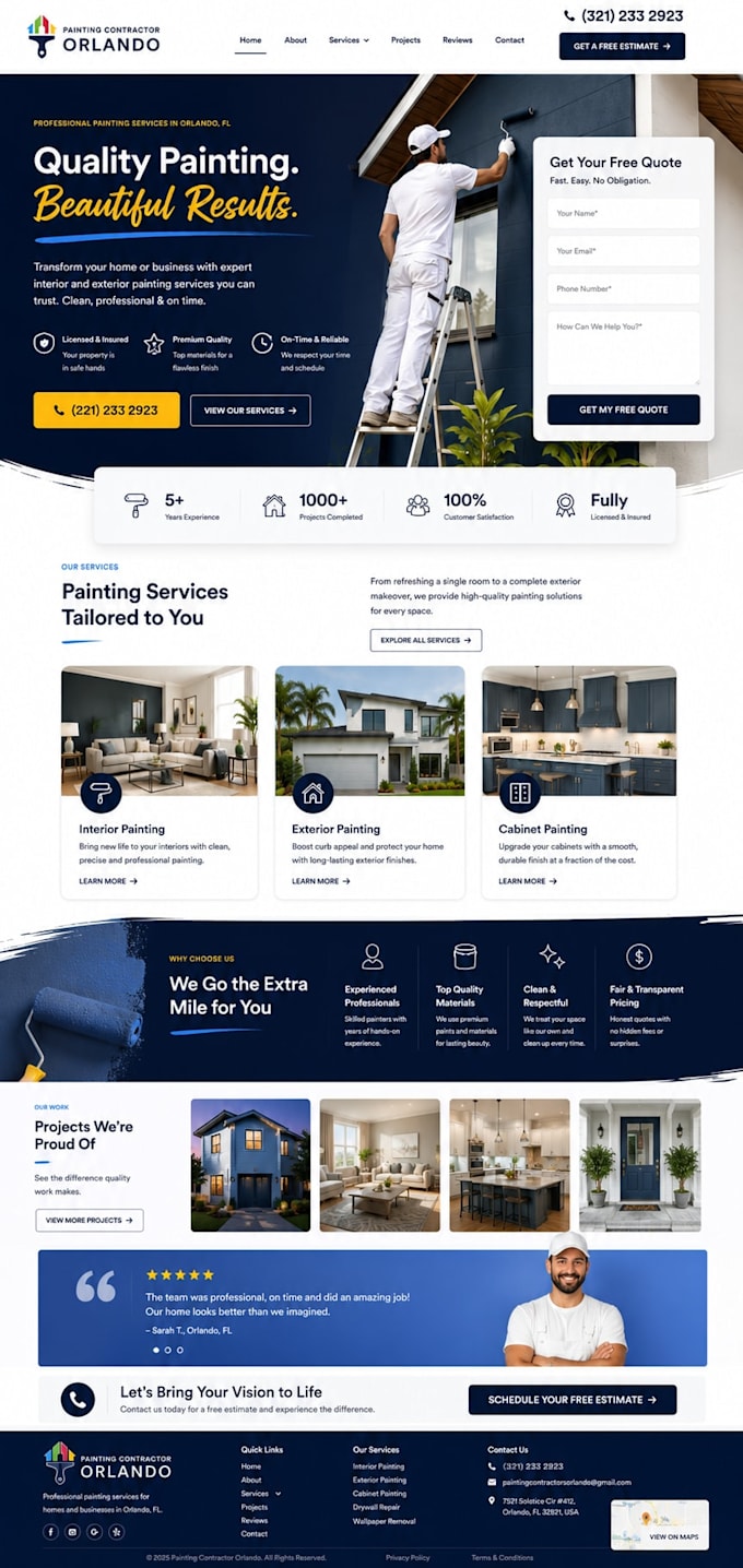 build a website for plumbing, hvac, roofing, cleaning, or construction business