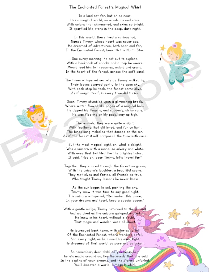 write a children story that rhymes