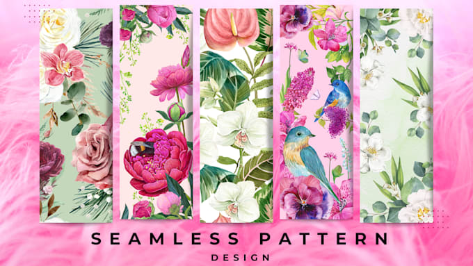 design seamless patterns for textile, floral fabric prints