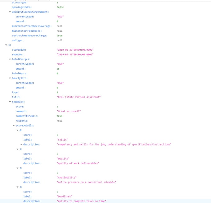 scrape API, extract data from apis endpoints