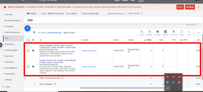 do google ads adwords PPC campaign setup and management