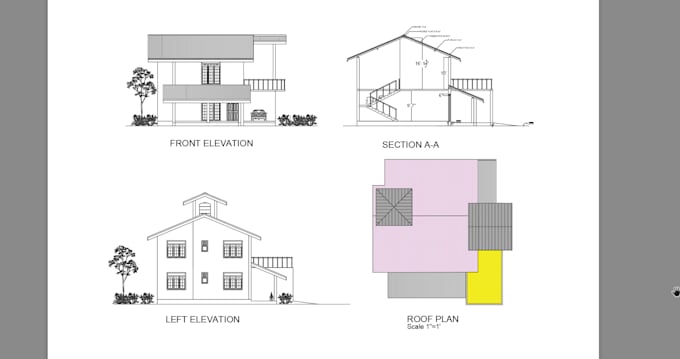 Draw architectural floor plans, elevations, sections in autocad by ...