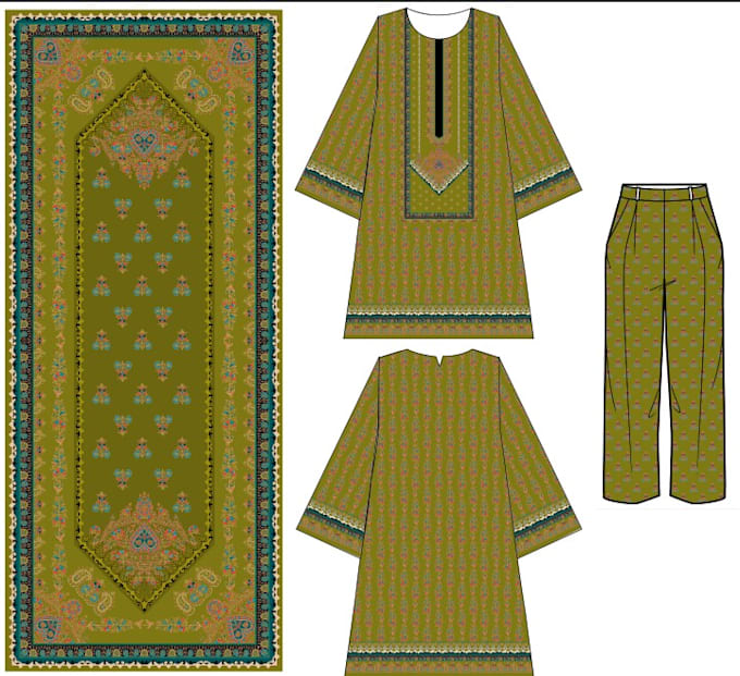 create custom textile patterns and apparel suit designs