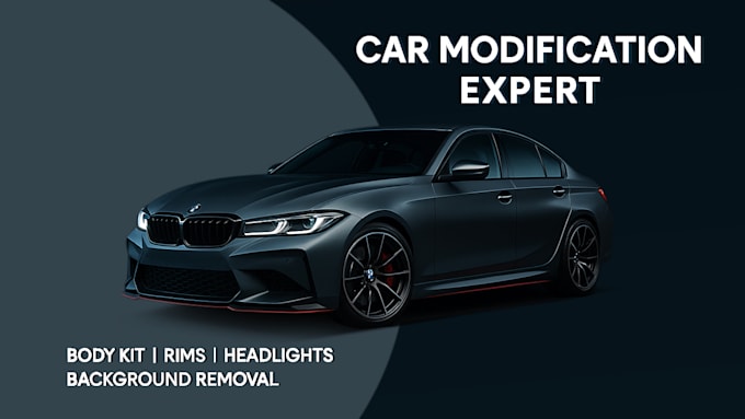 do modify car image  body,rim style,retouch,car photo editing