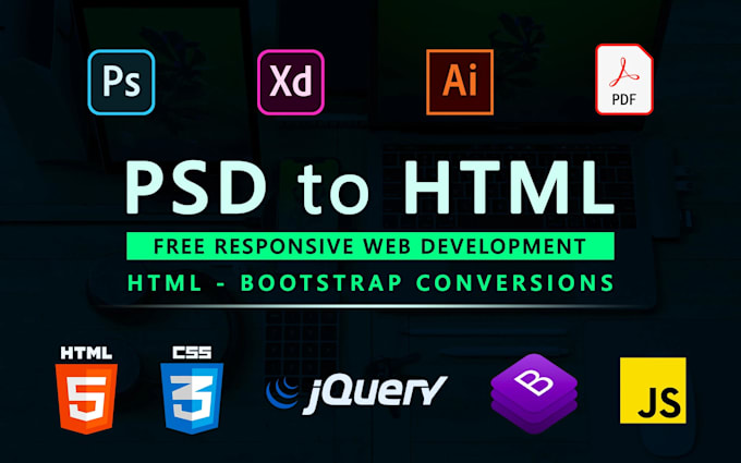 Convert figma to html psd to html xd to html using bootstrap by Delwar ...