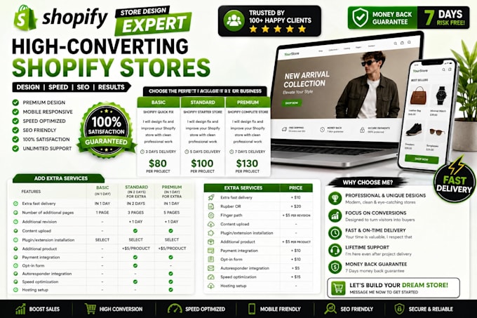 build or fix shopify store design speed products and errors