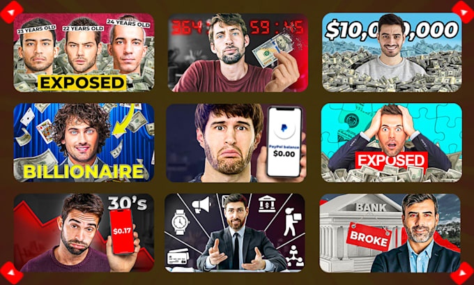 design viral clickbait finance youtube thumbnail