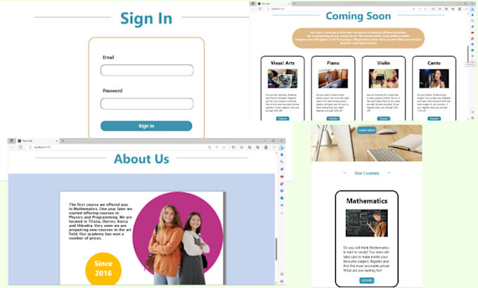 develop you a business website using html CSS or react js