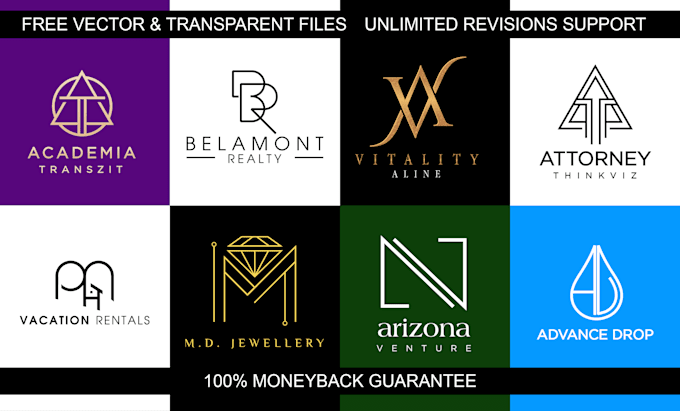 do modern monogram logo design in 24 hours