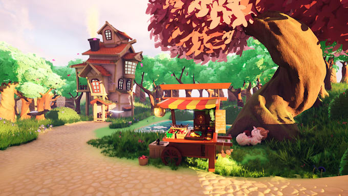 create stylized 3d models, characters, environment and props