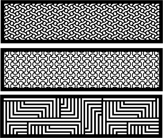 create seamless pattern designs or geometric patterns for cnc