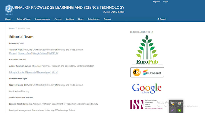 publish article google scholar index journal