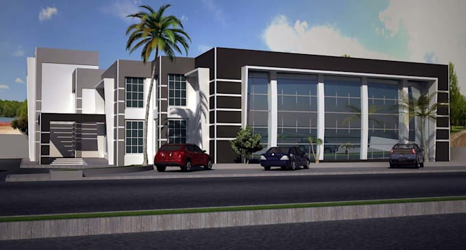 2d house plan with 3d exterior plan
