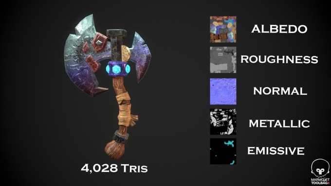 create 3d game assets, weapons and props with textures