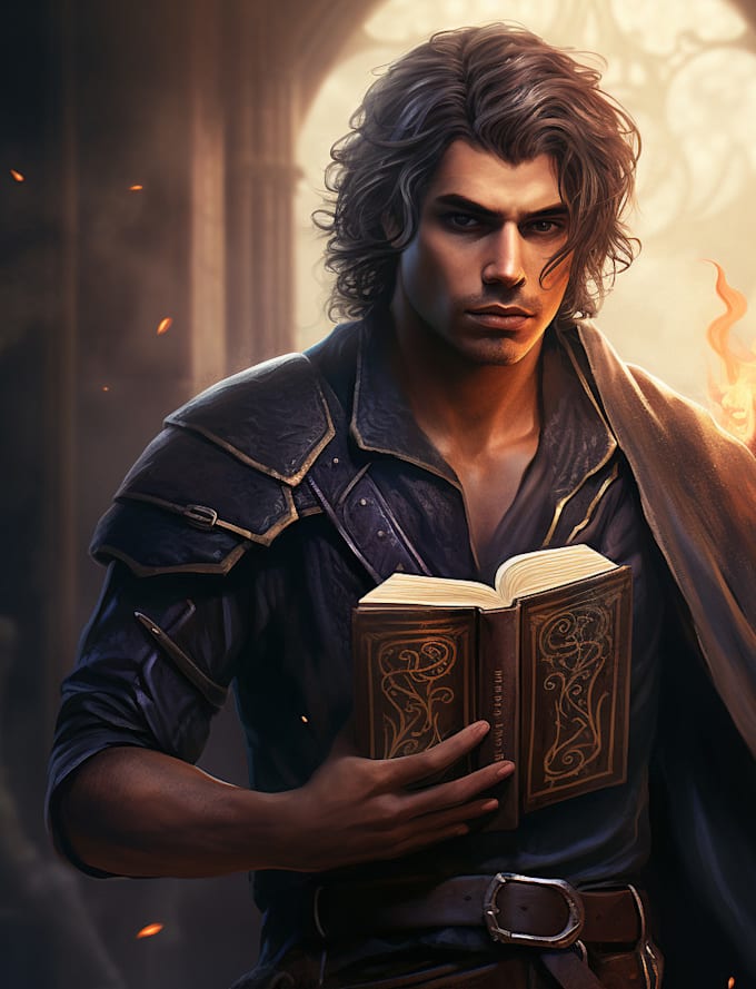 Do fantasy portrait, dnd character and book cover illustration by ...