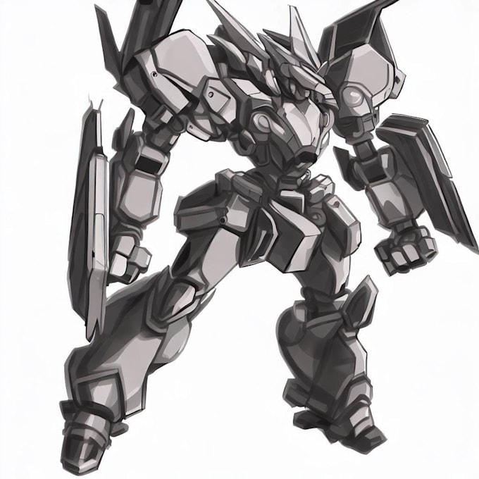 draw gundam, transformers, mecha robot