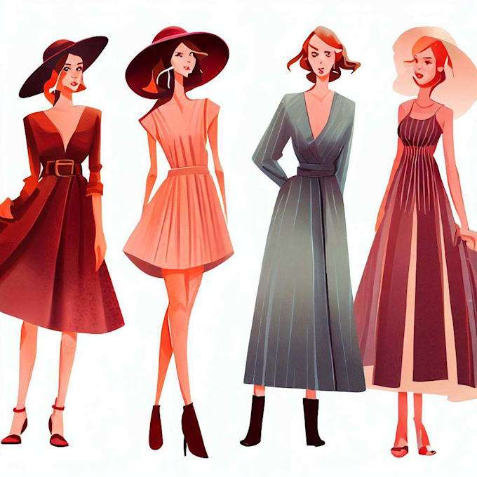 Draw fashion collection , illustration or sketch by Sanjikamb87 | Fiverr