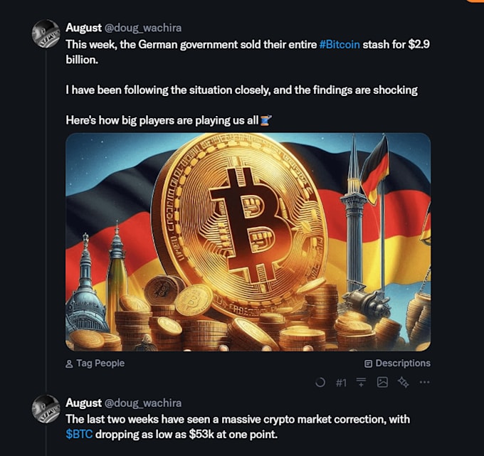 write viral twitter threads and posts on crypto, blockchain, web3