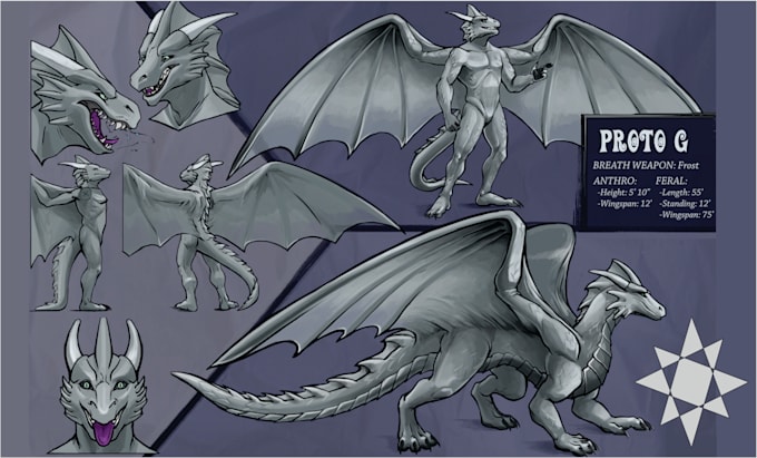 create custom furry art ref sheets and vtuber avatars anthro and feral