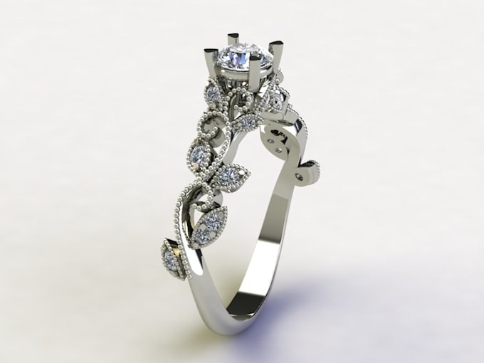 design and render diamond fine jewelry in 3d cad