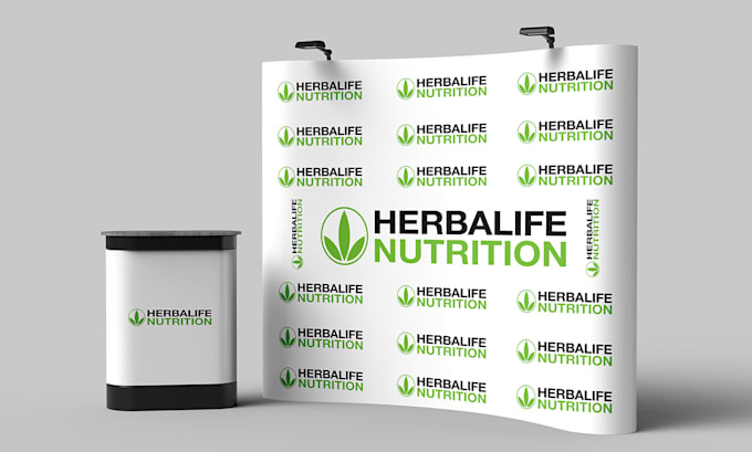 design exhibition backdrop, step and repeat, rollup banner or trade show booth
