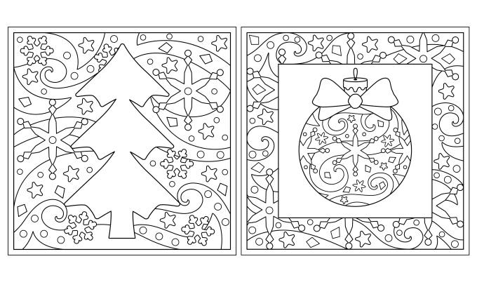 create a vector ornaments coloring page for adults