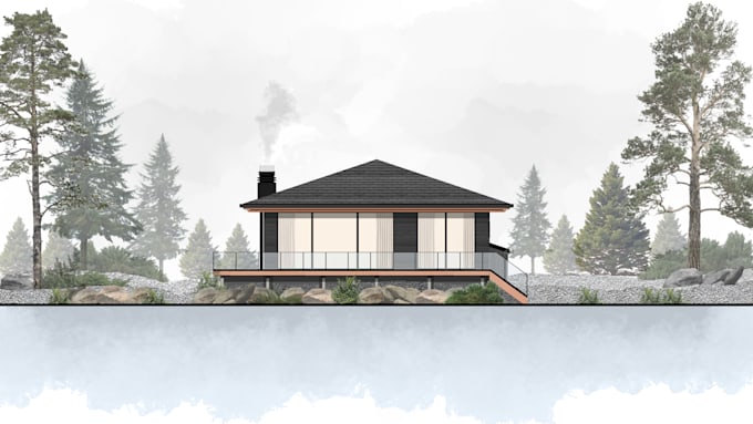 create architectural diagrams, 2drendering for you
