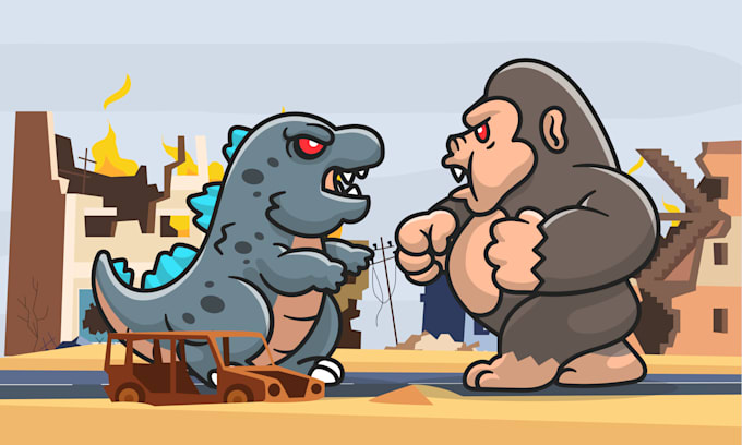 draw game character art and game illustration