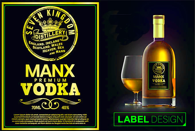 design a creative uniqu wine label and product label