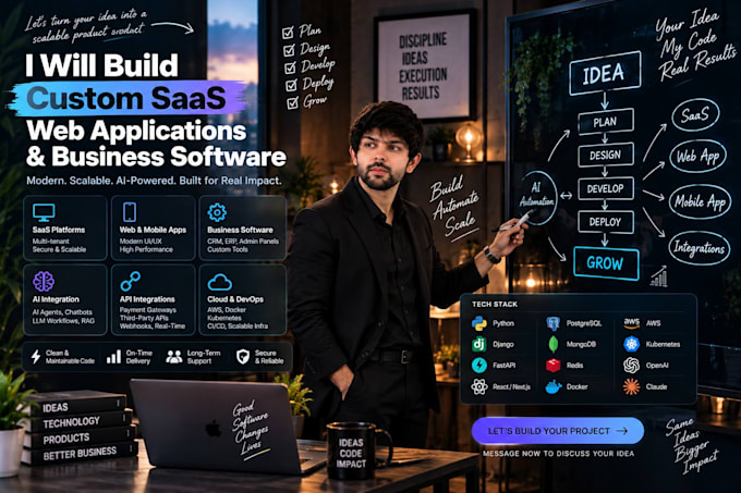build custom saas web applications and business software