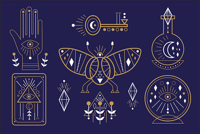 create mystical,sacred,geometry, logo design for you