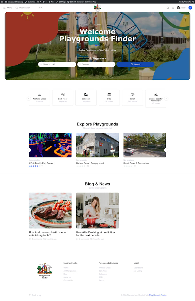 build any directory listing website using voxel theme