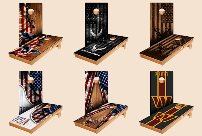 do professional cornhole skin wrap design