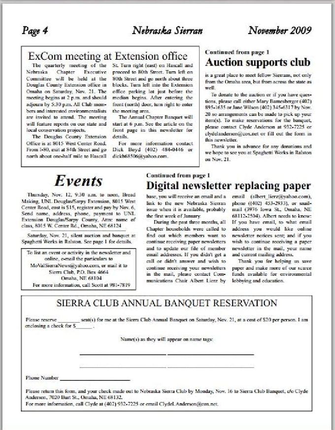 arrange and edit your newsletter for print