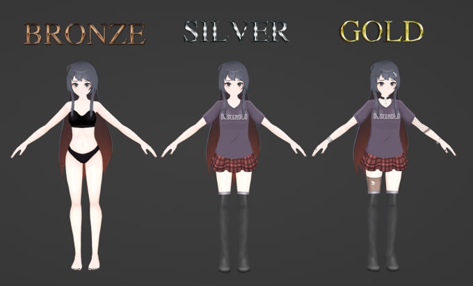 professionally create anime 3d characters