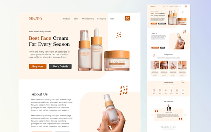 make figma ui ux design for figma website, landing page, website ui design