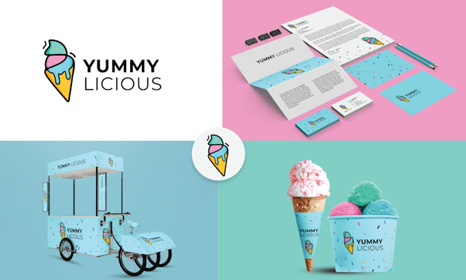 design brand identity with logo and guidelines