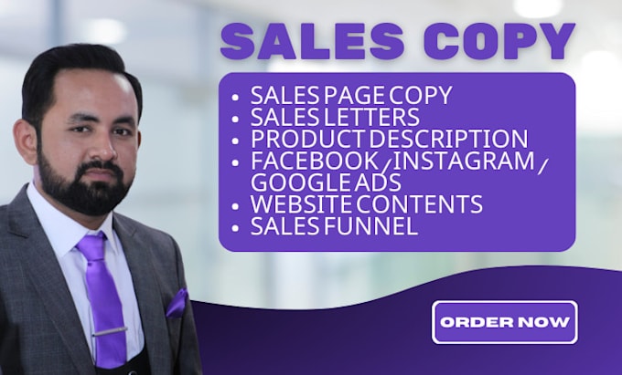 be your sales page copywriter and write irresistible sales copy