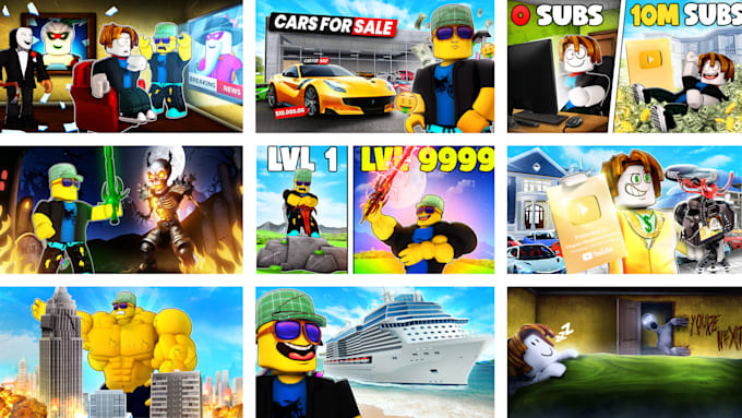 make a professional roblox thumbnail for you
