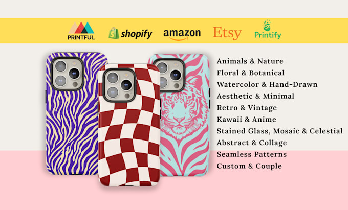 design premium trendy aesthetic phone cases pattern for pod