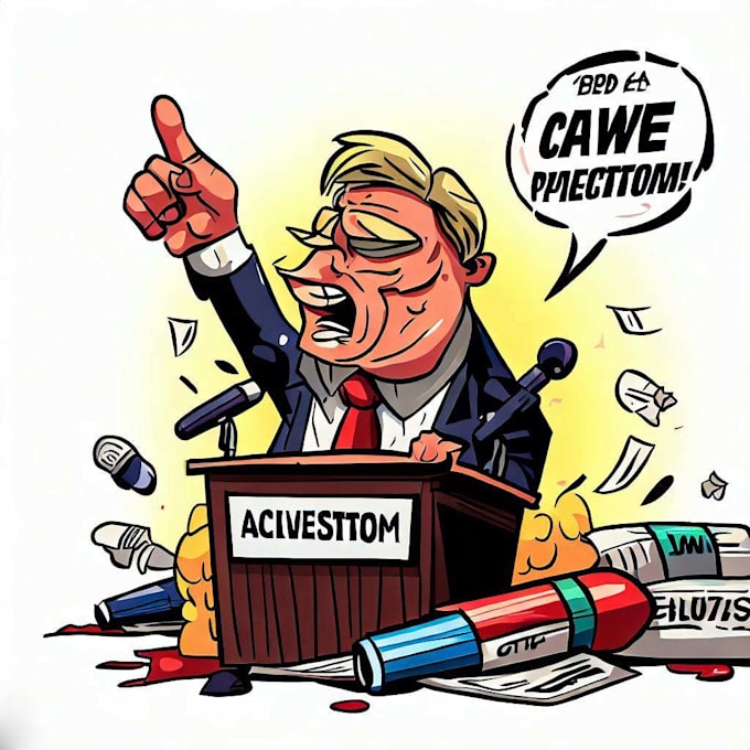 create a political cartoon